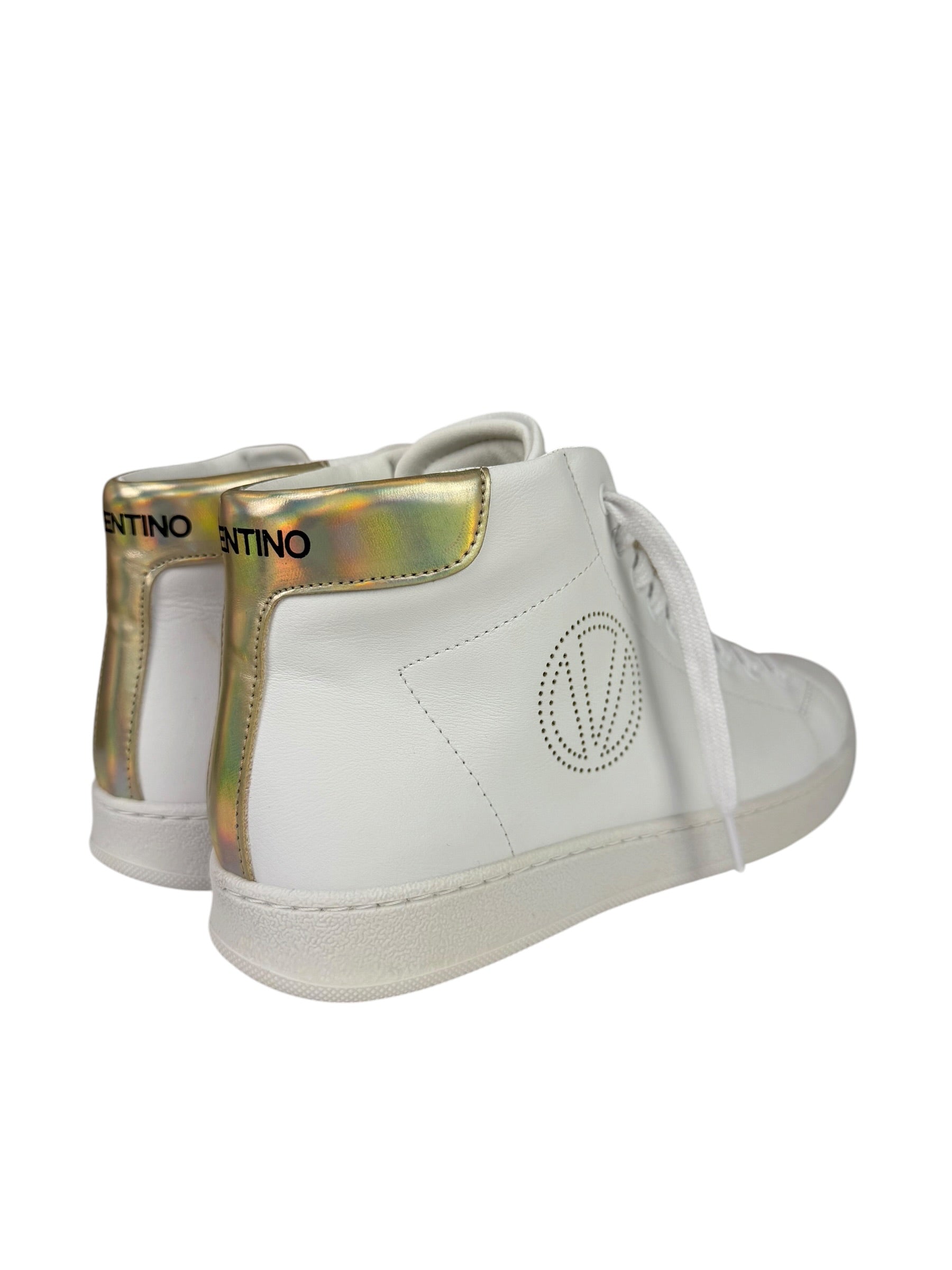 Valentino White Mabel High Top Sneaker
