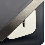 Fendi Black/Grey/White Monster Bag Bugs Eye Pouch