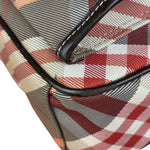 Burberry Nylon Leather Trim Nova Check Crossbody Bag