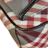 Burberry Nylon Leather Trim Nova Check Crossbody Bag