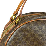 Celine Vintage Leather Macadam Dome Hand Bag
