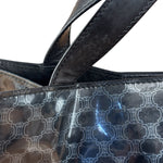 Celine Vintage Black Patent Leather Macdam Vernis Tote Bag