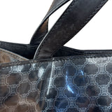 Celine Vintage Black Patent Leather Macdam Vernis Tote Bag