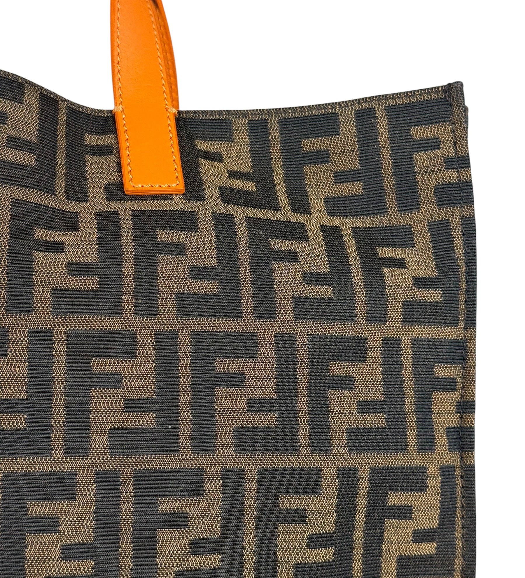 Fendi Vintage FF Canvas Top Handle Tote