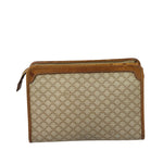 Celine Brown Leather Macadam Pouch