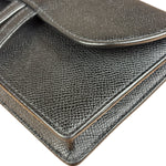 Christian Dior Black Grained Leather Saddle Belt Bag