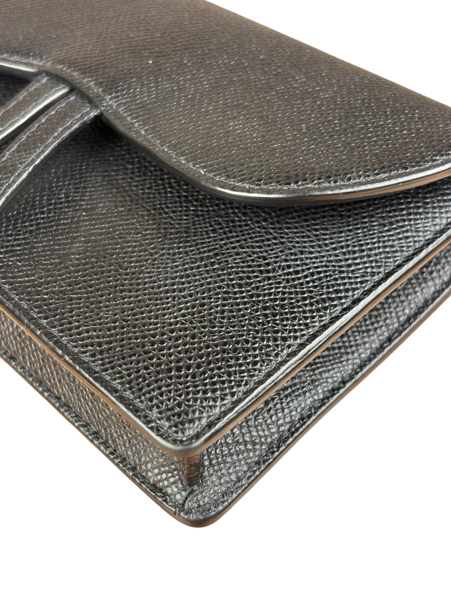 Christian Dior Black Grained Leather Saddle Belt Bag