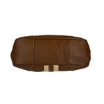 Prada Lizard Pushlock Flap Brown Vitello Daino Shoulder Bag