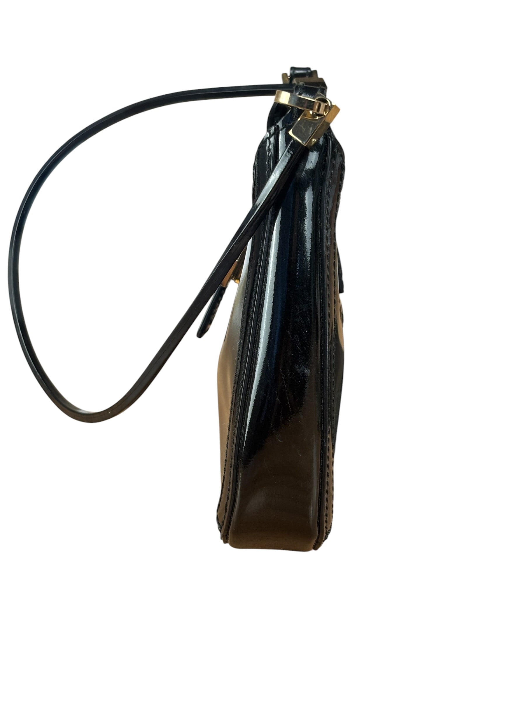 Gucci Mini Black Patent Shoulder Pouch