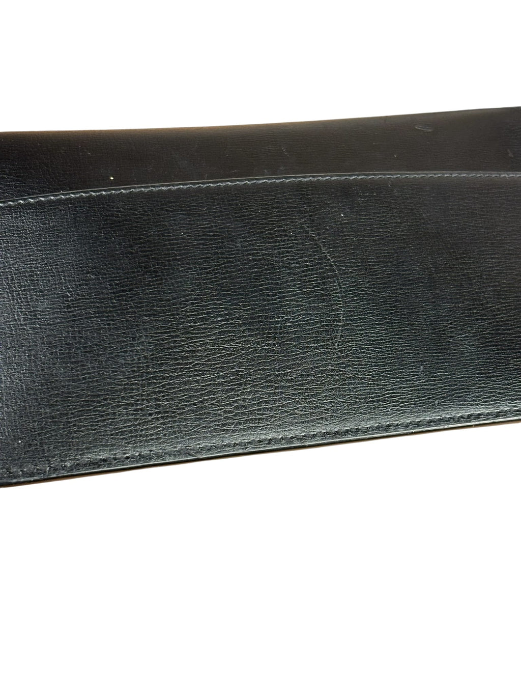 YSL Black Leather Cassandre Shoulder Bag