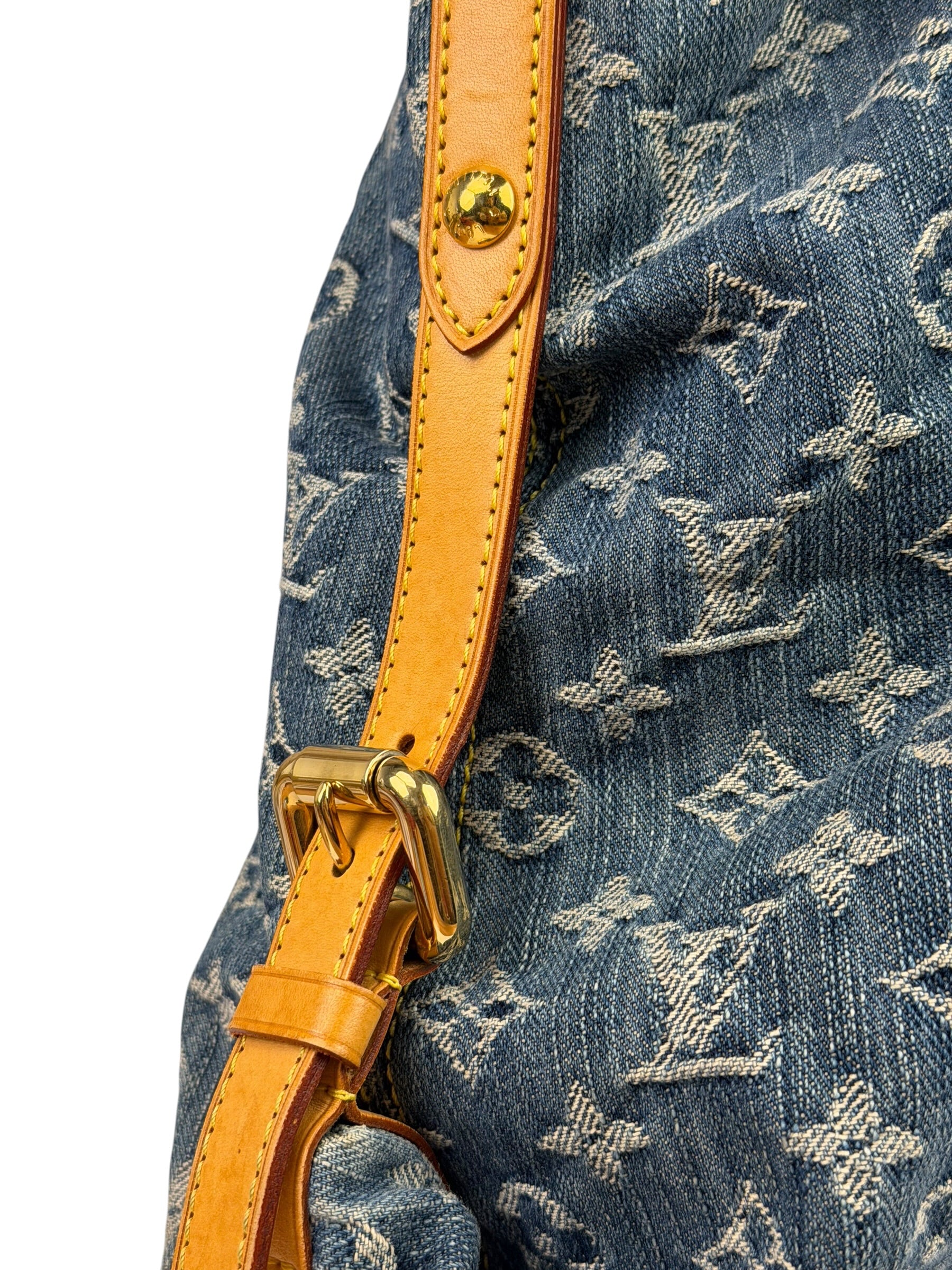 Louis Vuitton Denim/Leather Trim Monogram Neo Cabby Handbag