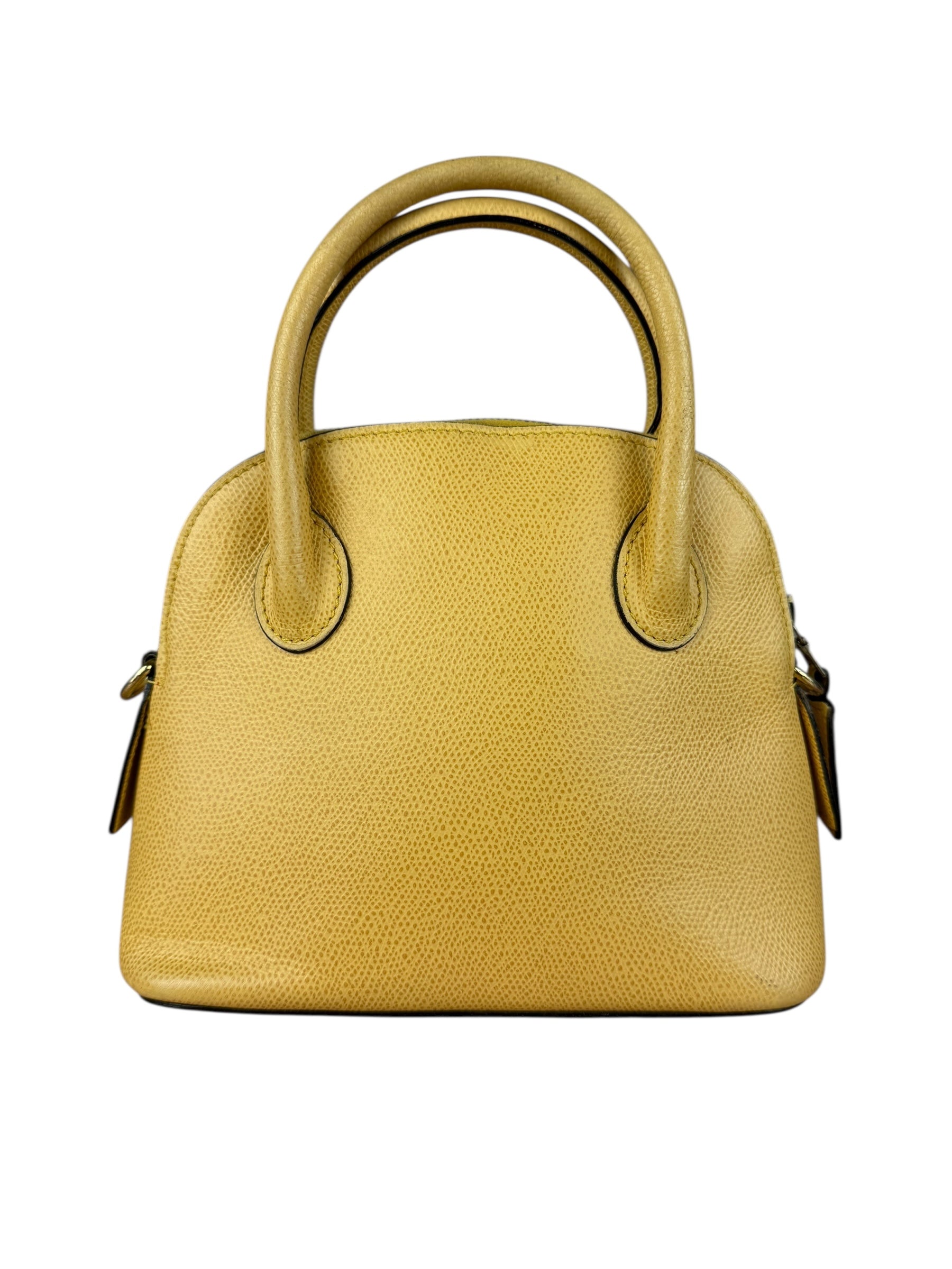 Celine Yellow Leather Dome 2Way Handbag