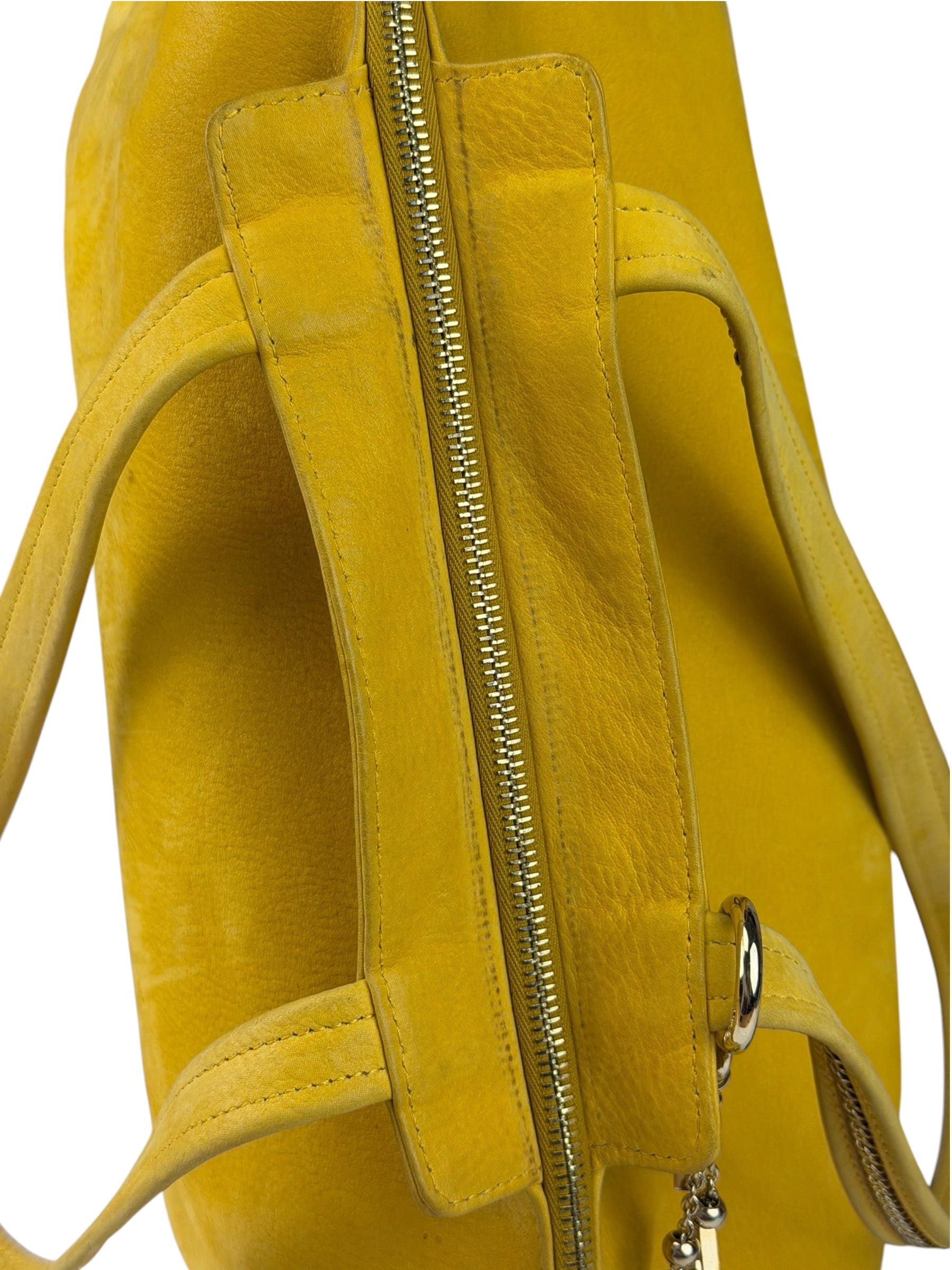 Fendi Yellow Leather Shoulder Bag
