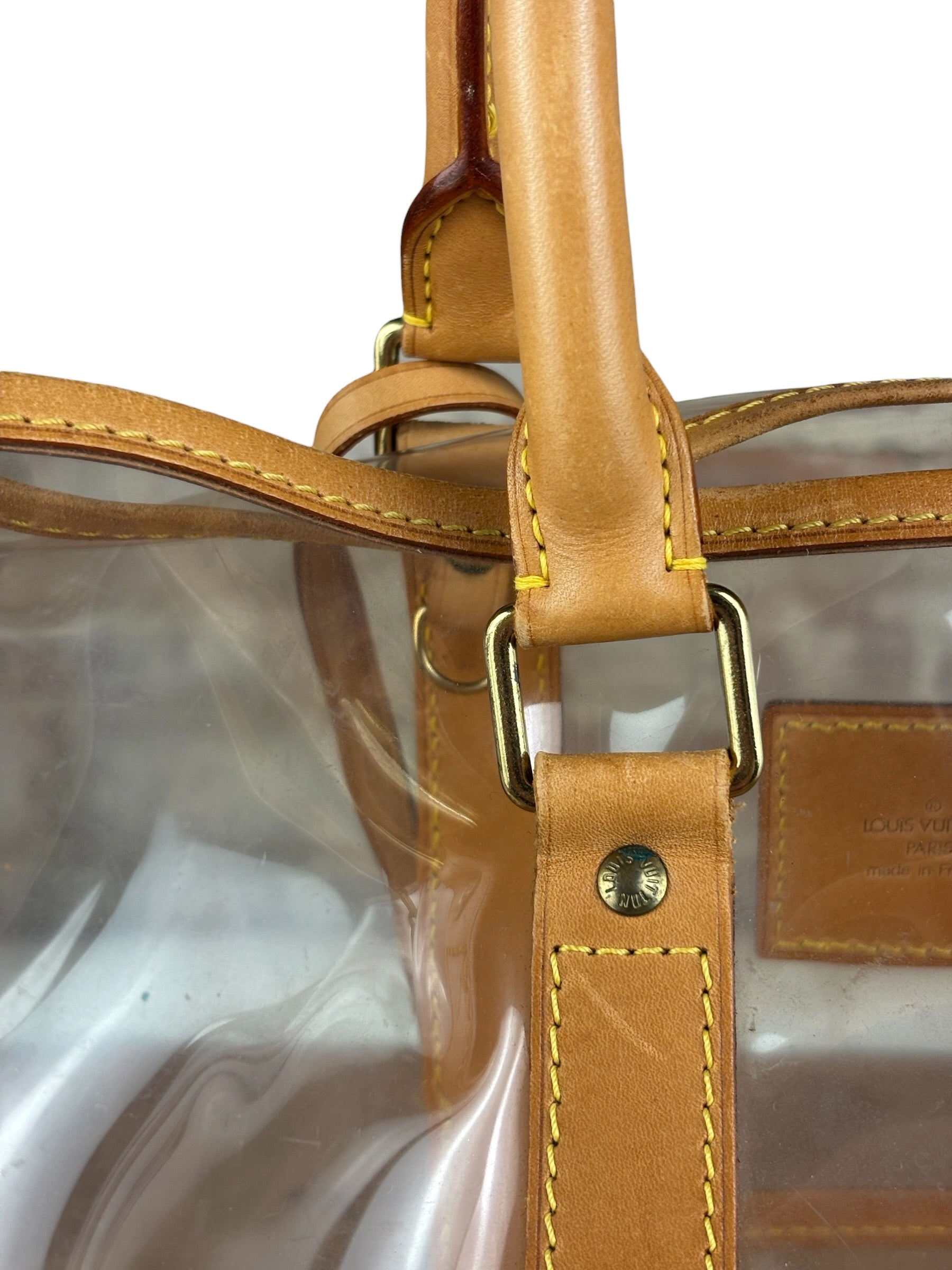 Louis Vuitton Limited Edition Transparent Vinyl Ambre Cabas Tote Bag GM