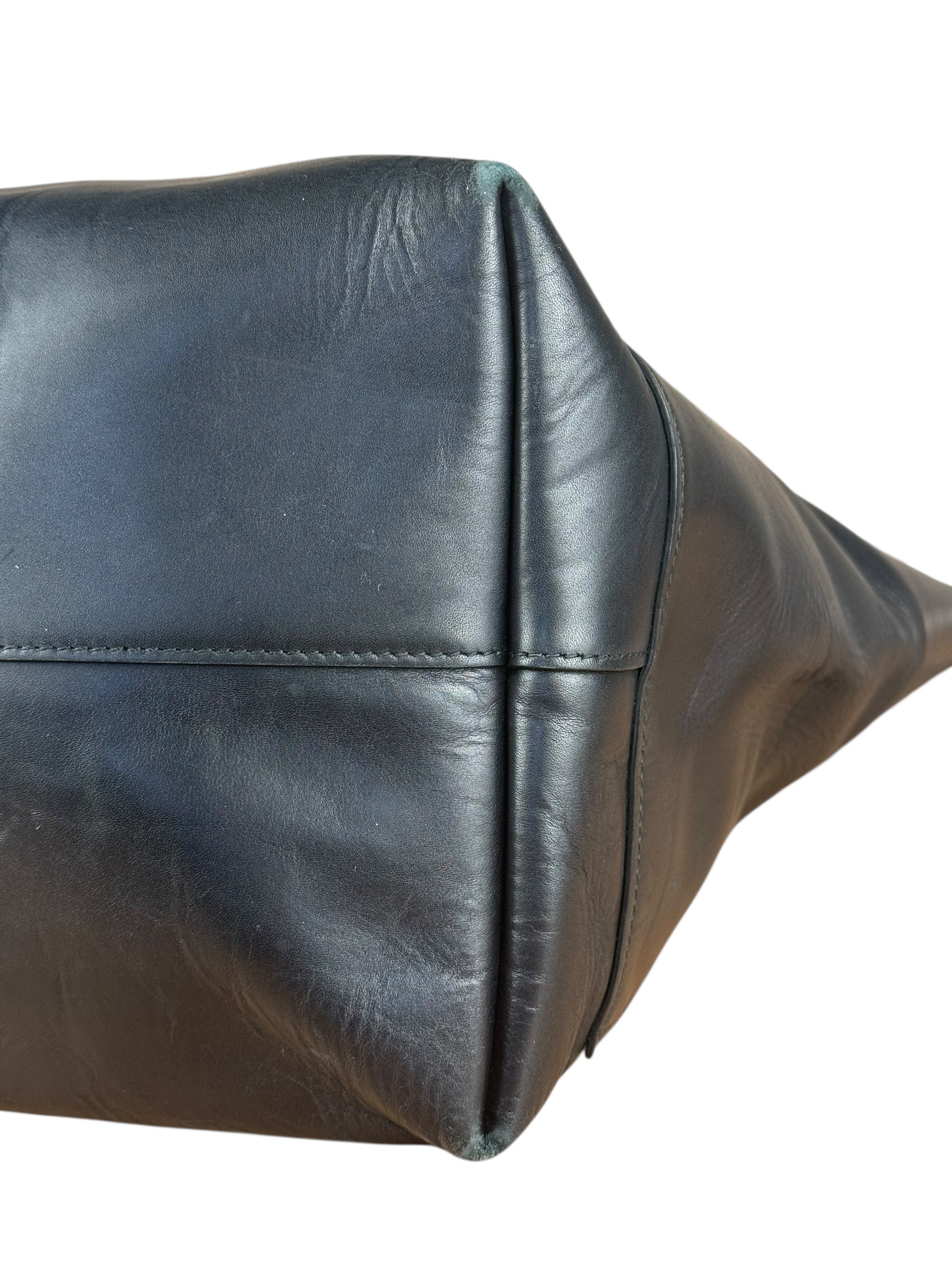 Balenciaga Black Leather Kendall Bucket Bag