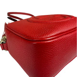 Gucci Red Calfskin Leather Soho Disco Crossbody Bag