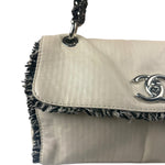 Chanel Cream Lambskin Funny Tweed Flap Bag 2009