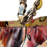 Chanel Multicolor Graffiti Coated Canvas Tote