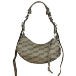 Balenciaga BB Brown Coated Canvas Monogram Le Cagole Shoulder Bag
