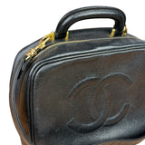 Chanel Black Caviar Leather Vanity 2Way Handbag '96-'97