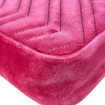 Gucci Pink GG Velvet Marmont "Blind for Love" Flap Bag
