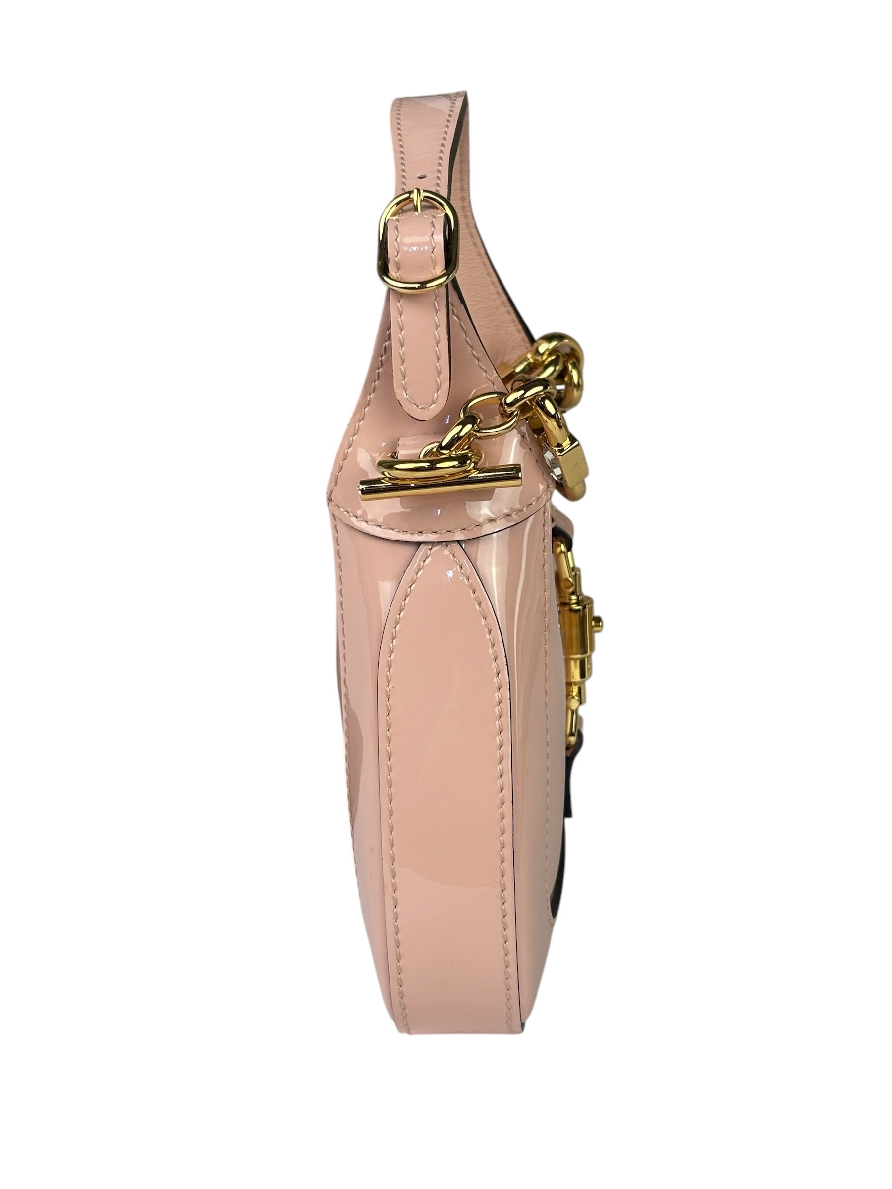 Gucci Pink Patent Leather Mini Jackie 1961 Hobo Bag