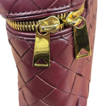 Bottega Veneta Burgundy Leather Intrecciato Bang Bang Vanity Two-Way Bag