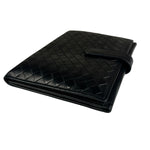 Bottega Veneta Intercciato Black Passport Holder