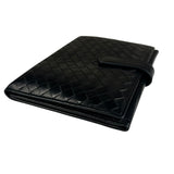 Bottega Veneta Intercciato Black Passport Holder