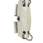 Chanel White Quilted Leather Multi-pocket Flap Bag 2007