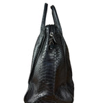 Bottega Veneta Black Snake Leather Brief Case