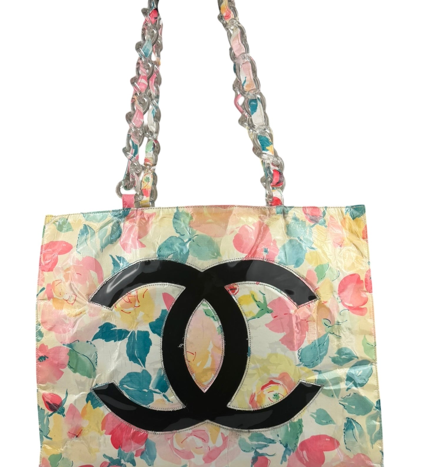 Chanel Floral Print CC Vinyl Tote 1994