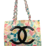 Chanel Floral Print CC Vinyl Tote 1994