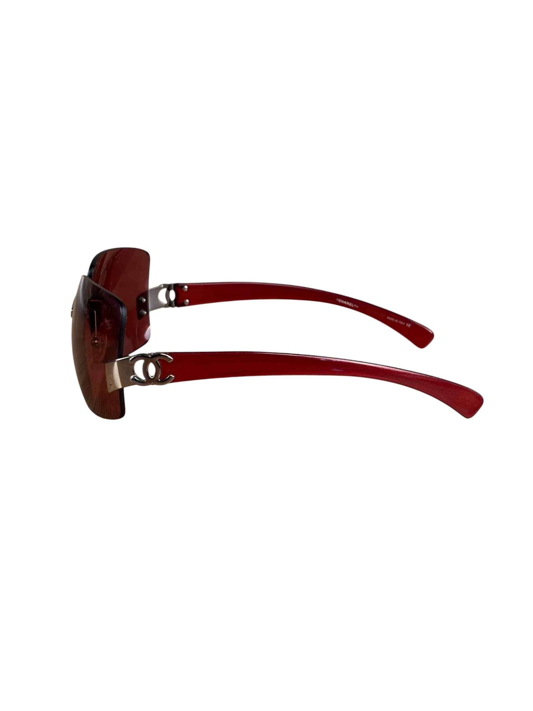 Chanel Vintage Rimless Rectangular Sunglasses 4002