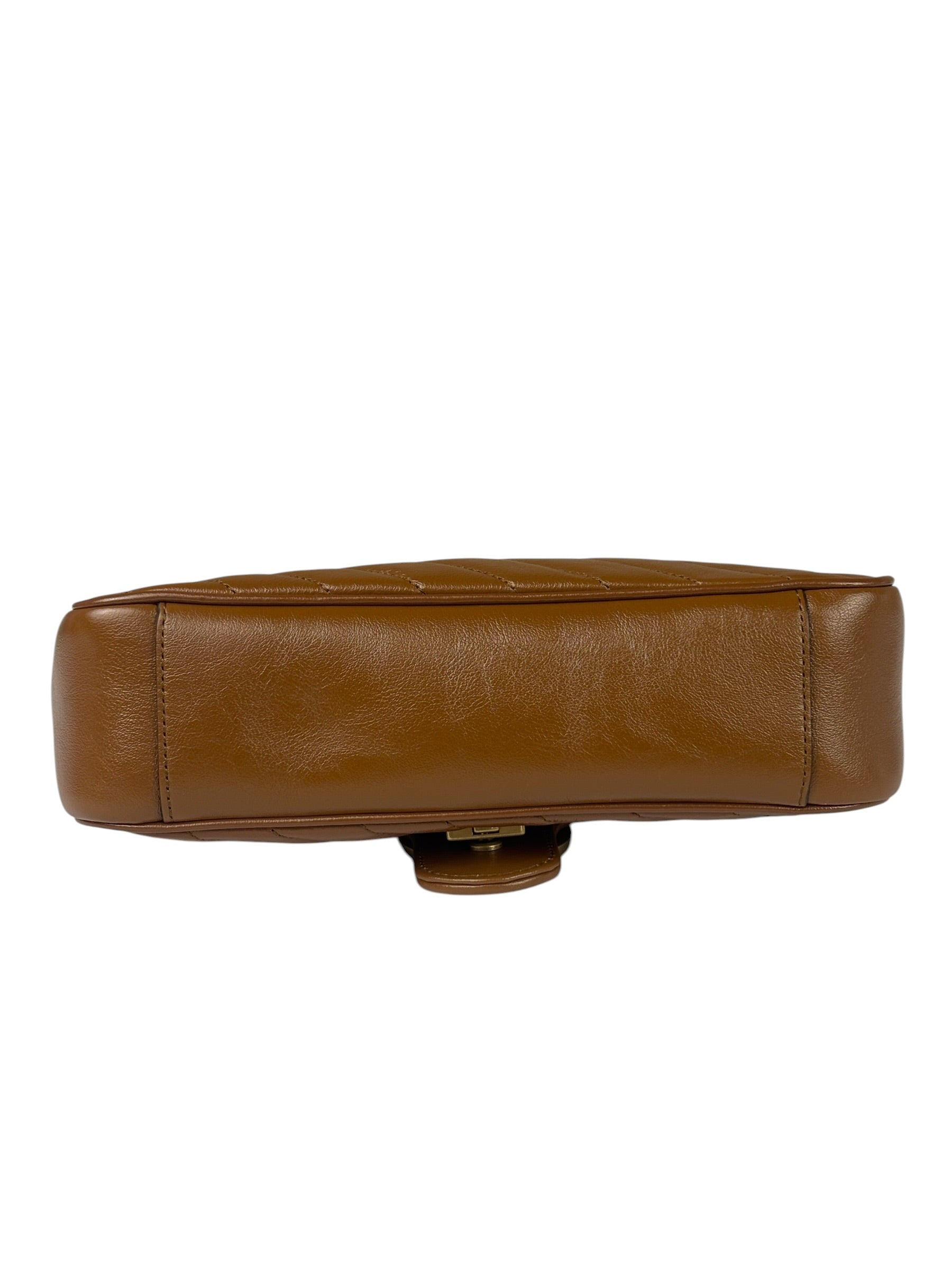 Gucci Brown Leather Marmont Shoulder Bag