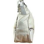 Prada White Tessuto Nylon Leather Trim Shoulder Bag