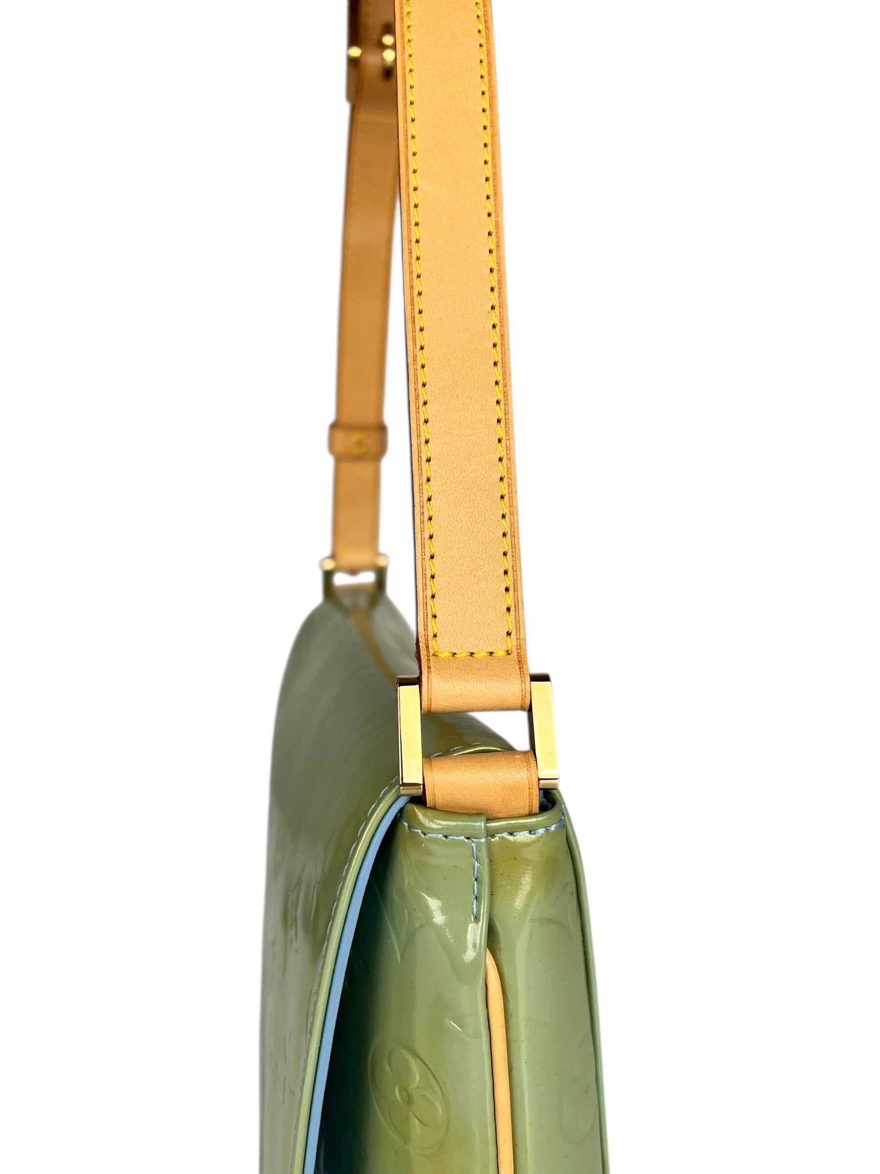 Louis Vuitton Monogram Vernis Green Thompson Shoulder Bag
