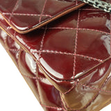 Chanel Burgundy Quilted Patent Leather 2.55 Reissue 227 Large Double Flap Bag 2011