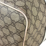 Gucci Beige/White Leather Trim GG Joy Boston Bag