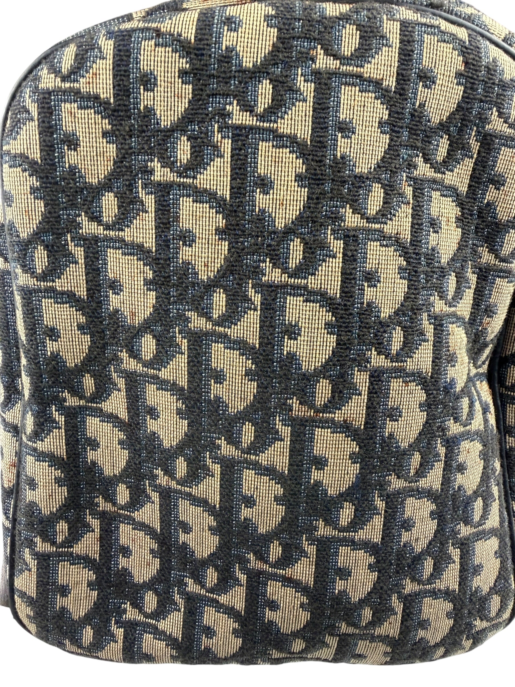 Christian Dior Vintage Canvas Monogram Trotter Oblique Boston Hand Bag