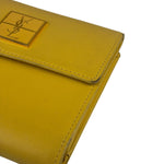 Yves Saint Laurent Yellow Leather Square Compact Wallet