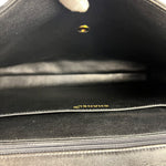 Chanel CC Black Patent Quilted Flap Briefcase Handbag '95