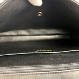 Chanel CC Black Patent Quilted Flap Briefcase Handbag '95