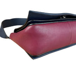 Celine Blue/Plum Leather Medium Frame Shoulder Bag