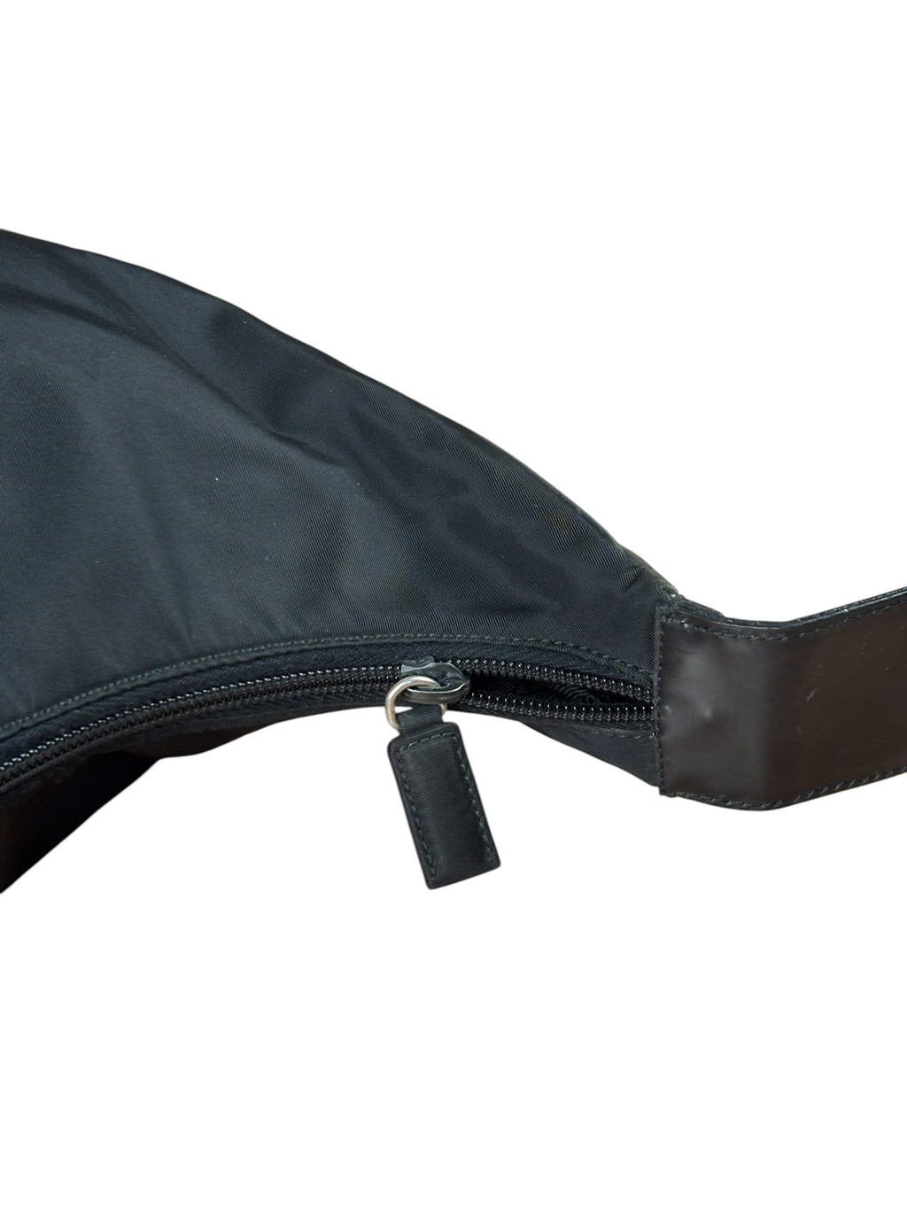 Prada Black Tessuto Nylon/Leather Large Spazzolato Hobo Bag