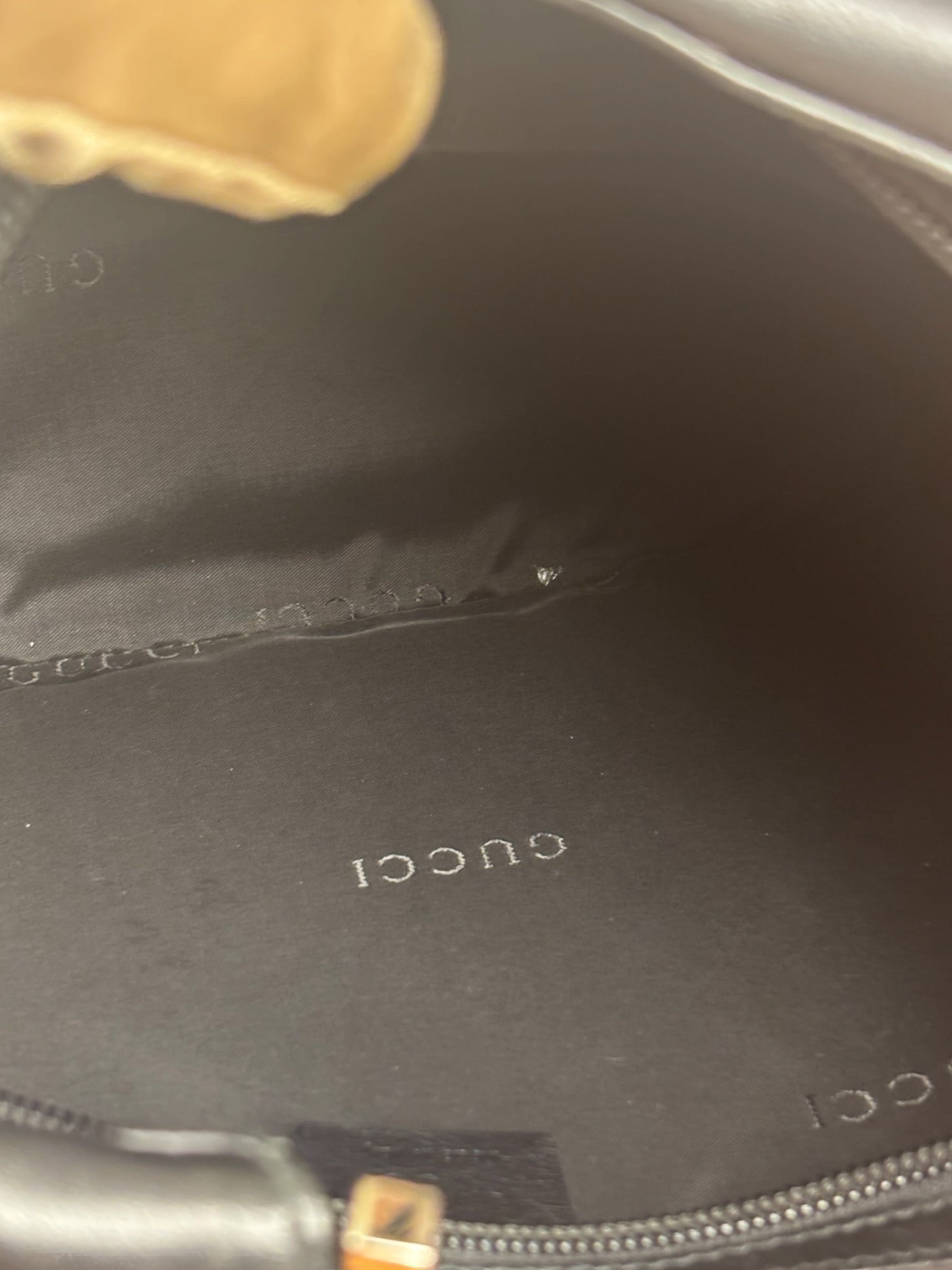 Gucci Black Leather Chain Hobo Bag