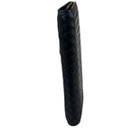 Bottega Veneta Navy Intrecciato Bi-Fold Flap Long Wallet
