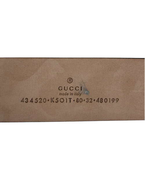 Gucci Beige GG Supreme Snake Print Leather  Belt