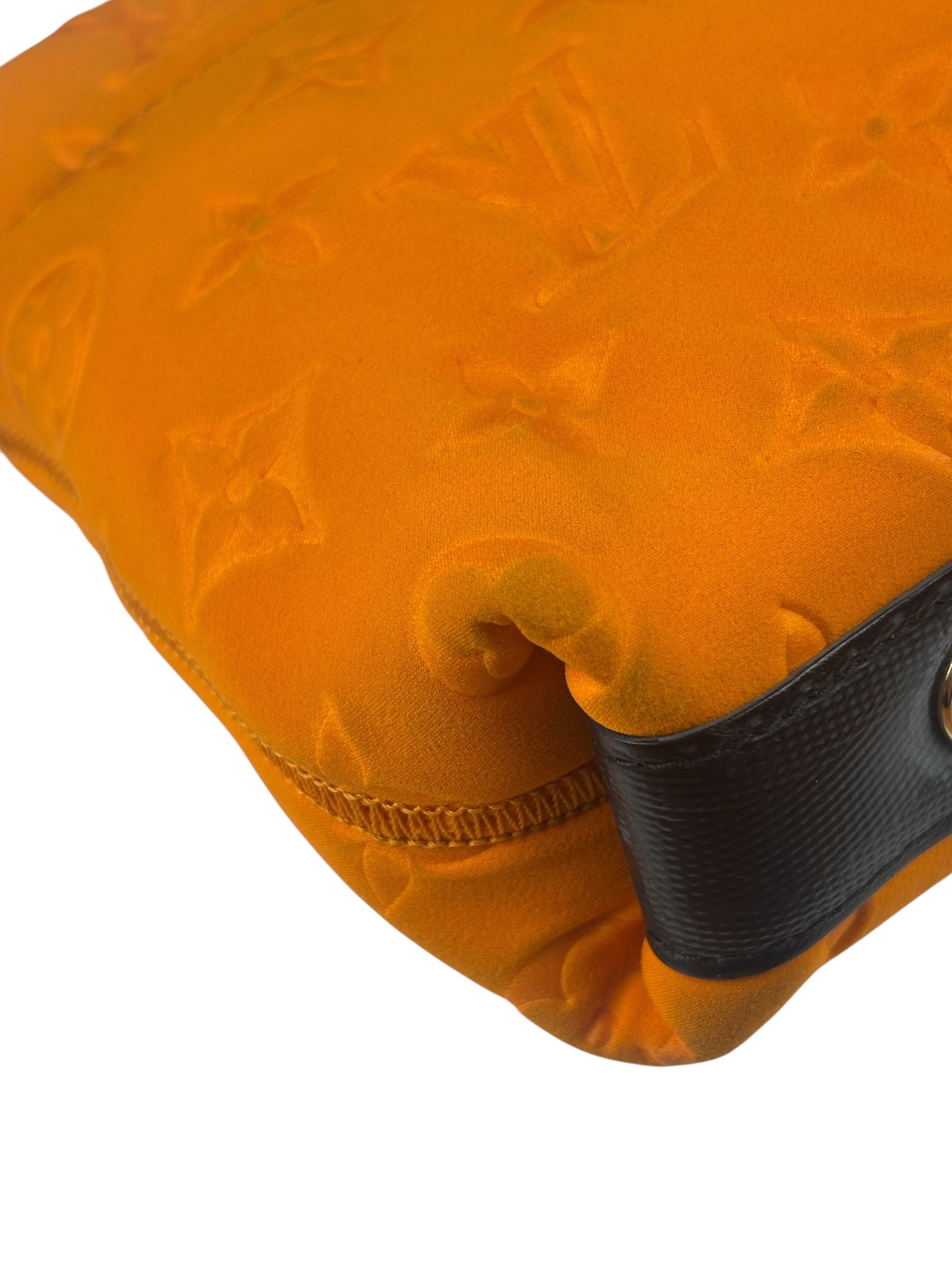 Louis Vuitton Vintage Orange Monogram Neoprene Scuba Clutch