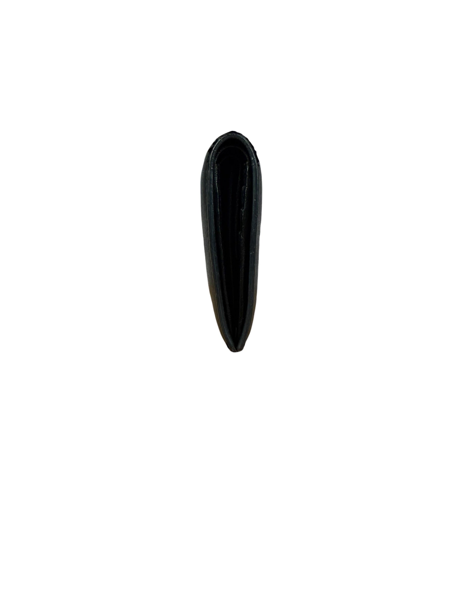 Fendi Black Leather Bifold Compact Wallet